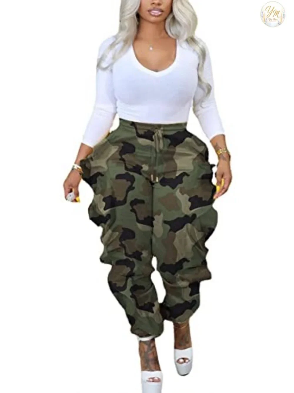 High Waisted Baggy Balloon Sweatpants Fringe Women Plus Size